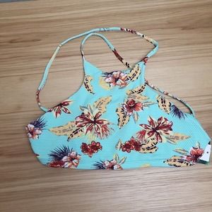 Eidon Womens Green Tropical Adelina Print Swim Bikini Top Size‎ XS